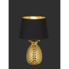 Pineapple asztali lámpa arany, fekete E27 1 izzós