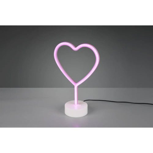 Heart asztali lámpa fehér LED