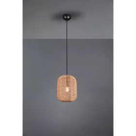 Runa függeszték matt fekete, barna E27 1 izzós