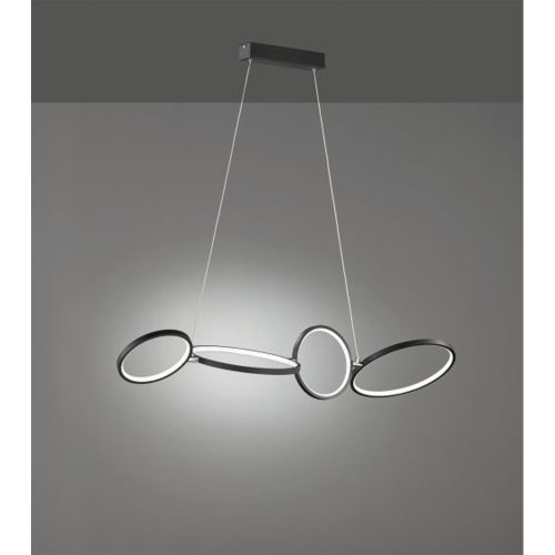 Rondo függeszték matt fekete LED 4600lm 3000K