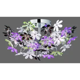   Flower mennyezeti lámpa króm, lila, többszínű E14 4 izzós