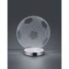 Ball asztali lámpa króm, átlátszó LED 600lm 3000-6500K