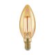 LED E14 C35 4W 1700K 300lm borostyán Eglo 110069