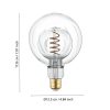 LED E27 G125 2W 2000K 80lm füstös Eglo-110256