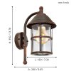 SAN TELMO - kültéri fali lámpa - antik barna - EGLO 90184