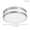 Led Palermo EGLO 94998 mennyezeti
