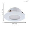 Pineda led beépíthető IP44 Eglo 95817