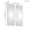 Metrass 2 led fali lámpa Eglo 96042