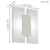 Metrass 2 led fali lámpa Eglo 96043