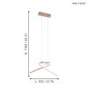 Palozza led függeszték rose gold Eglo 97362