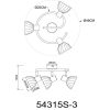 Zachery Globo-54315S-3 spotlámpa