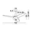 Samoa mennyezeti ventilátor lámpa fekete NL-5267302