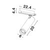 Monvel LED NL-9062302 sínrendszeres lámpa