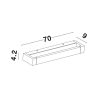 Line LED fali lámpa NL-9117320