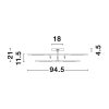 Raccio LED mennyezeti lámpa NL-9180714