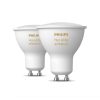 Hue GU10 4.3W White Ambiance 2db szett led fényforrás Philips 8719514340121