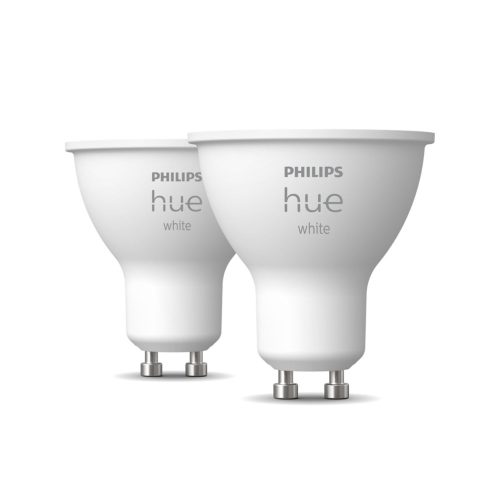 Hue GU10 White 5.2W 2db szett led fényforrás Philips 8719514340145