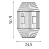 Wicker Searchlight-11201-2BK fali lámpa
