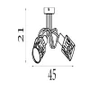 Knot Searchlight-23603-3BK mennyezeti lámpa