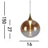 Alchemy Searchlight-76410BK függeszték