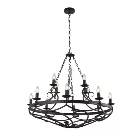 Cartwheel III Searchlight-8912-12BK csillár