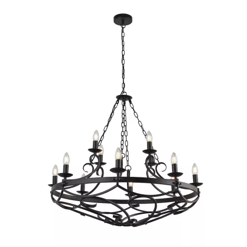 Cartwheel III Searchlight-8912-12BK csillár