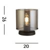 Sweden Searchlight-EU88913-1BK asztali lámpa