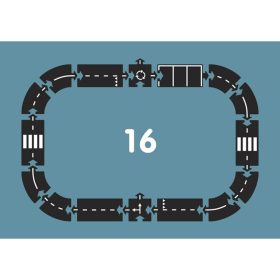 Expressway autópálya elemek 16db Waytoplay WP02