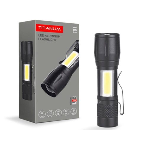 Videx TITANUM LED akkumulátoros zseblámpa 120lm 6500K TLF-T01