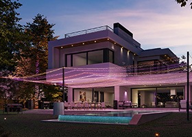 Kerti fényfüzér: az udvar életre kel az esti fényben